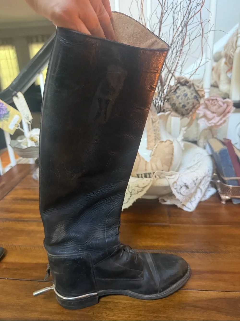 Vintage English riding boots with spurs Riding Boots